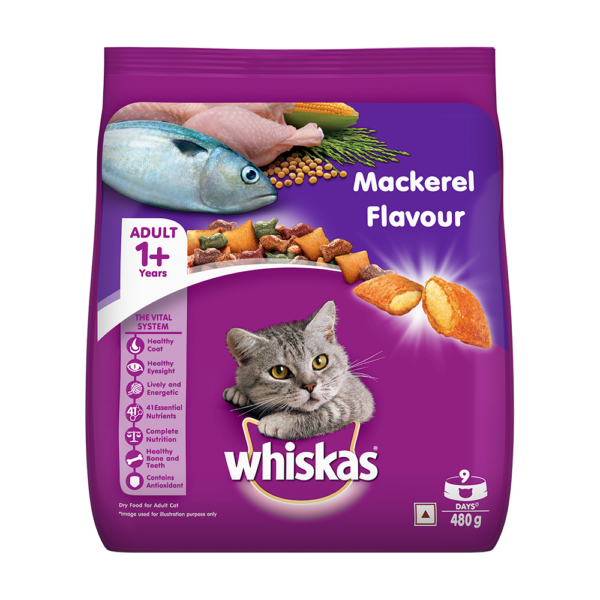 Whiskas Adult Dry Food, Mackerel