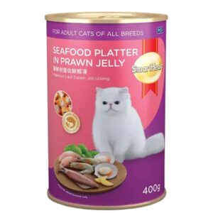 SmartHeart Cat Canned - Seafood Platter in Prawn Jelly (400g)