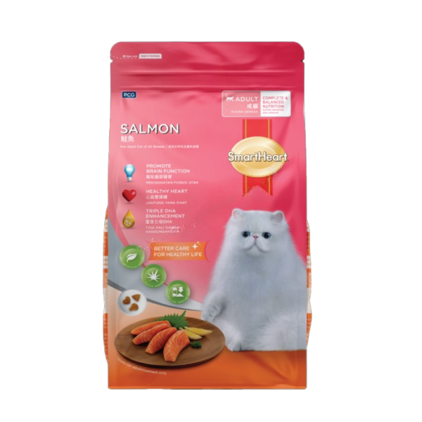 SmartHeart Cat Dry Food - Salmon 7KG + 1KG Free Inside