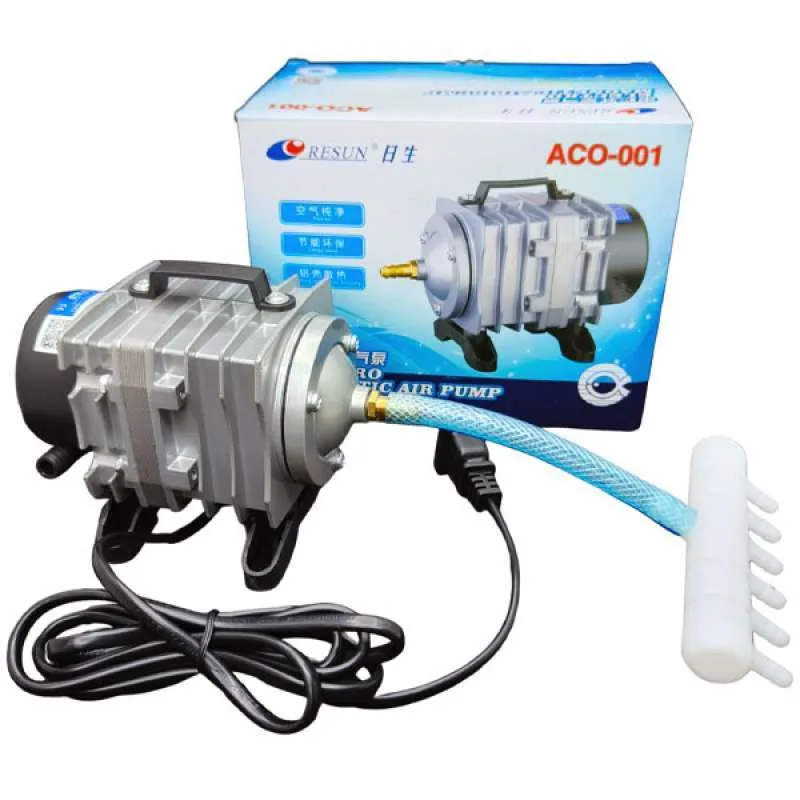 RESUN ACO-001 Electromagnetic Air Pump, 38 LPM, for aquarium and fish tank