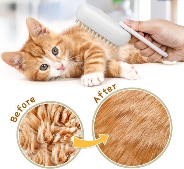 3 In 1 Steam Brush Pet Water Steam Spray Comb Dog Cat Electric Massage Grooming Hair Removal Comb Cleaning Anti Hair Flying Comb. - Image 3