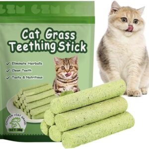 Cat Grass 6pcs Teething Stick set with Chicken Flavor for Pet Cat (30g)