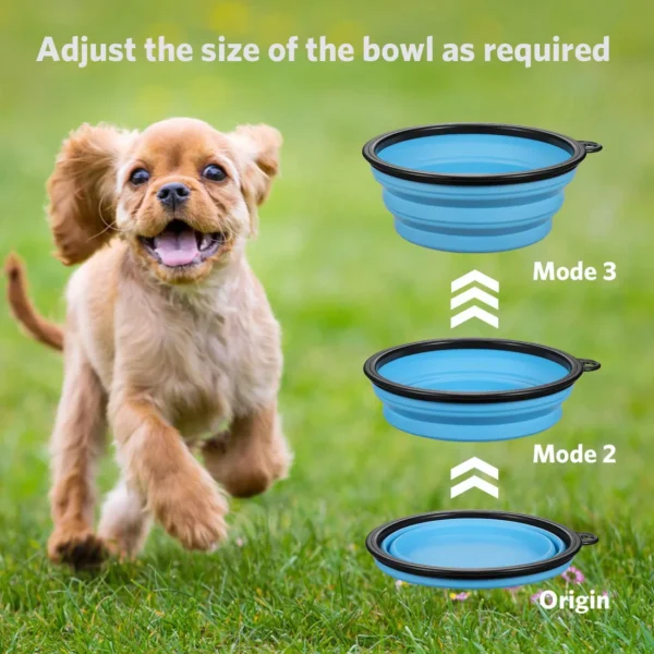 Collapsible Travel Pet Bowl| Expandable for Dog/Cat Food Water Feeding - Image 4