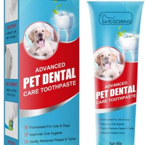 YEGBONG Pet Toothpaste Eliminates Bad Breath by Removing Plaque & Tartar Buildup Dog & for Cat Dental Care Mint Flavor