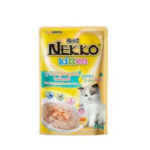 Nekko Kitten Tuna Topping Salmon In Gravy 70 gm