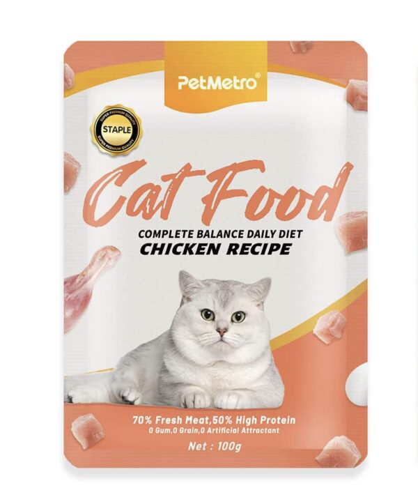 Pet Metro Pouch Wet Cat Food Chicken Recipe