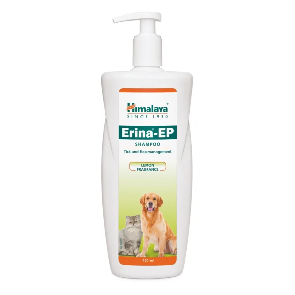 Himalaya Erina EP Shampoo 450ml Lemon – Anti-flea and tick shampoo for dogs and cats