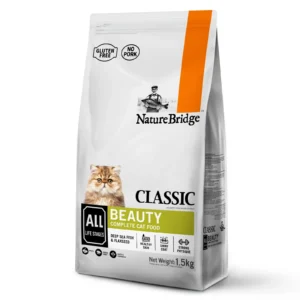 Nature Bridge Classic Beauty All Life Stage Cat Food 1.5kg bag gluten free no pork
