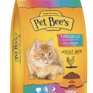 Pet Bee's Adult Cat Food With Chicken Multi Color 1000g Bag