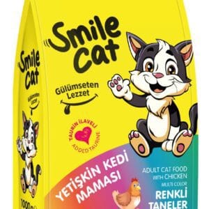 Smile Cat Adult Cat Food with Chicken Multi Color 1000g Bag