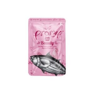 Pramy Beauty Tuna Topping Chicken in Gravy 70g pouch for a healthy skin and coat