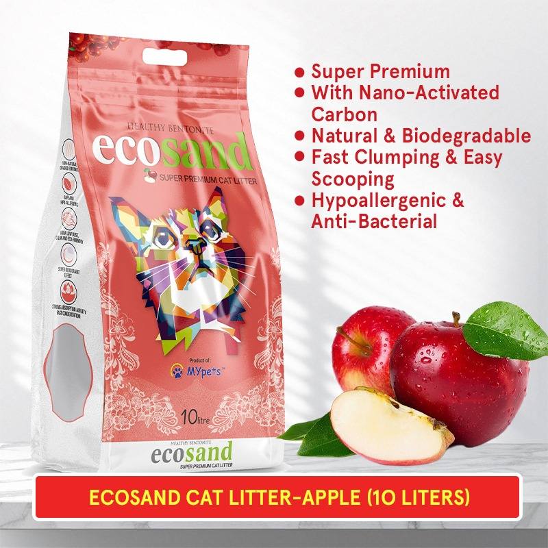 Ecosand Apple Cat Litter 10 Liters Nano Carbon