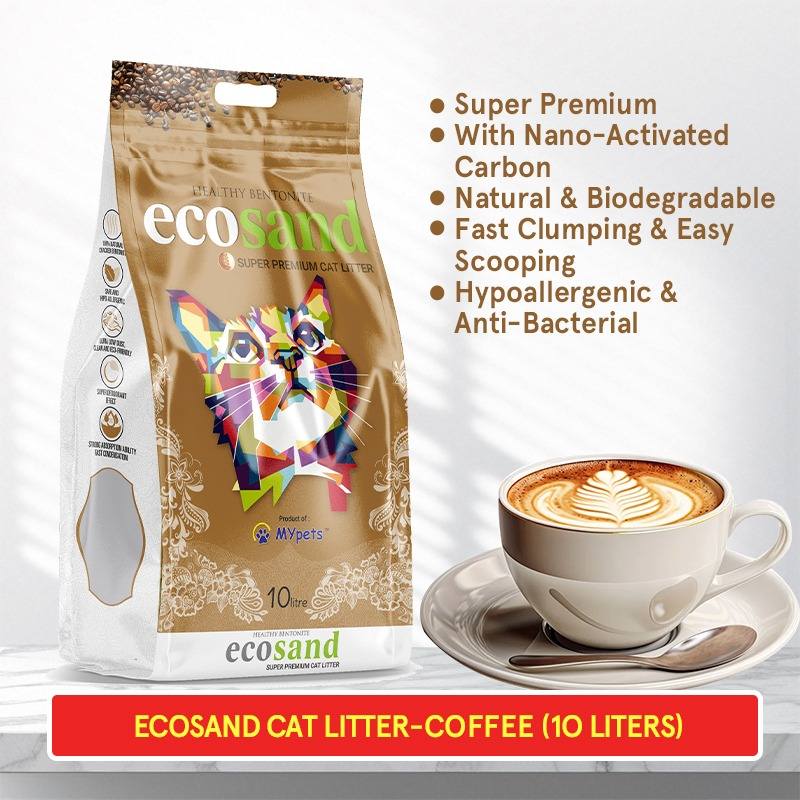 Ecosand Coffee Cat Litter 10 Liters Nano Carbon