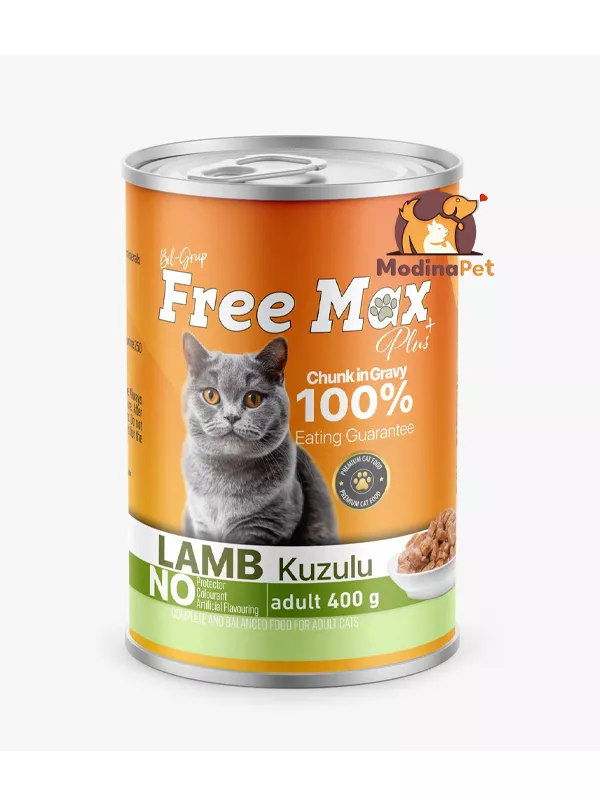 Free Max Plus lamb adult wet cat food 400g