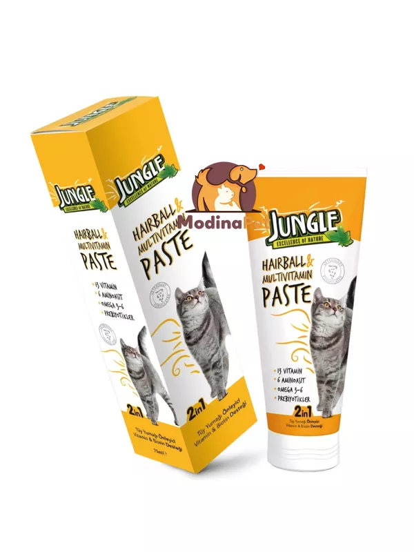 Jungle Cat anti hairball multivitamin paste for cats