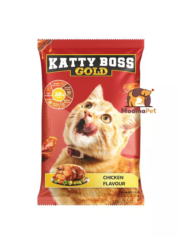Katty Boss Gold chicken flavour adult cat food 1kg