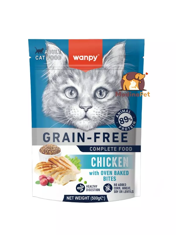 Wanpy Grain Free Chicken Cat Food 500gm