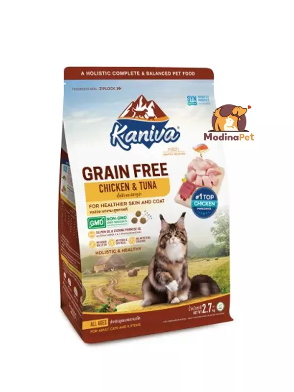 Kaniva grain free chicken and tuna cat food 2.7kg