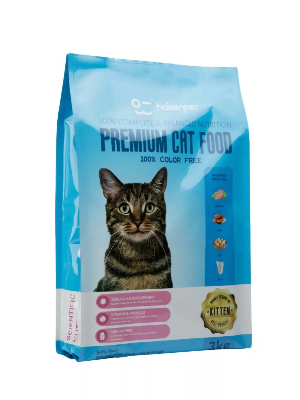 Haisenpet Premium Kitten Food Chicken Fish Egg Milk 3kg