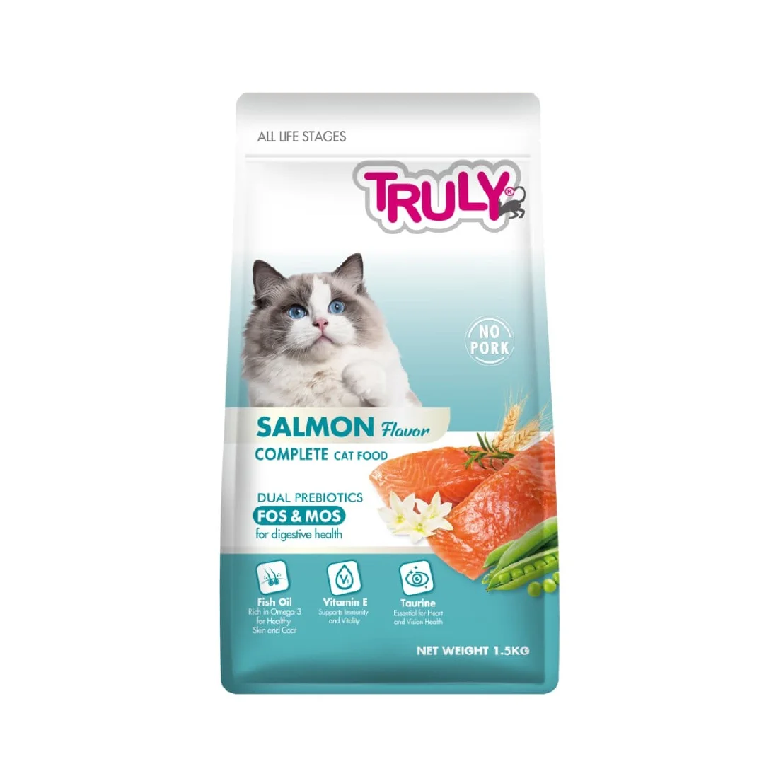 Truly Salmon Dry Cat Food 1.5KG for all life stages