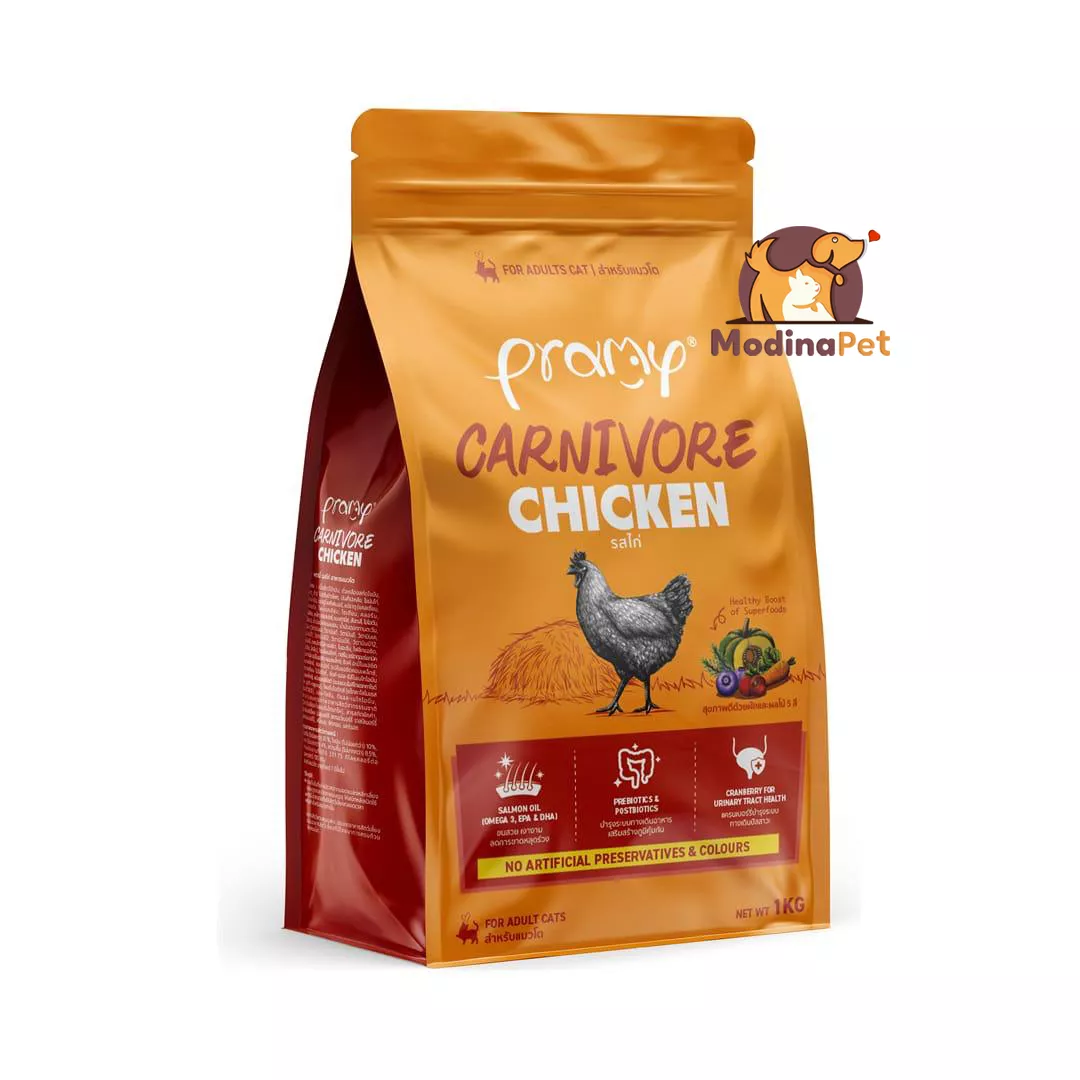 Pramy Carnivore Cat Food Chicken Formula 1kg Premium Dry Cat Food