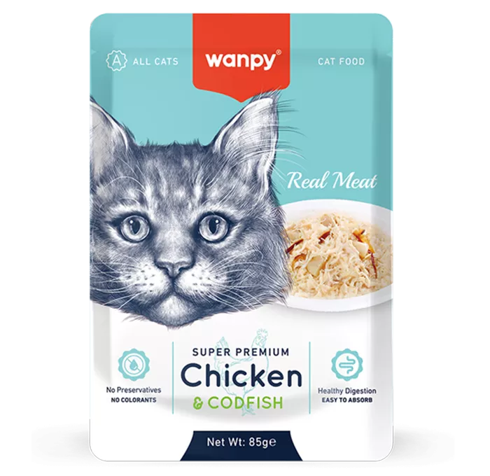 Wanpy Chicken Codfish Wet Cat Food 85g