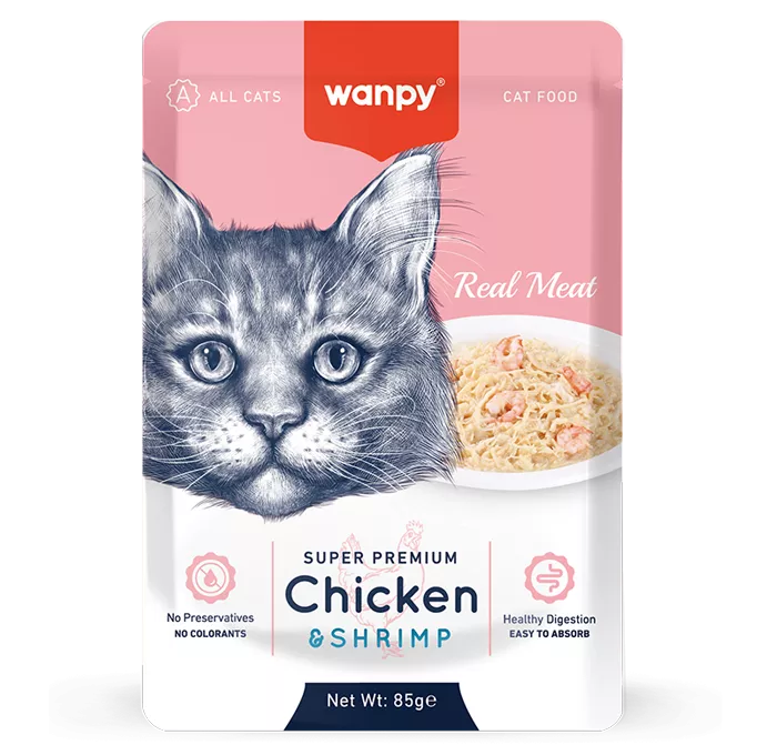 Wanpy Chicken Shrimp Wet Cat Food 85g