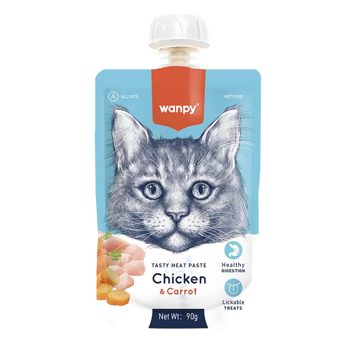 Wanpy Tasty Meat Paste Chicken Carrot 90g for Cats