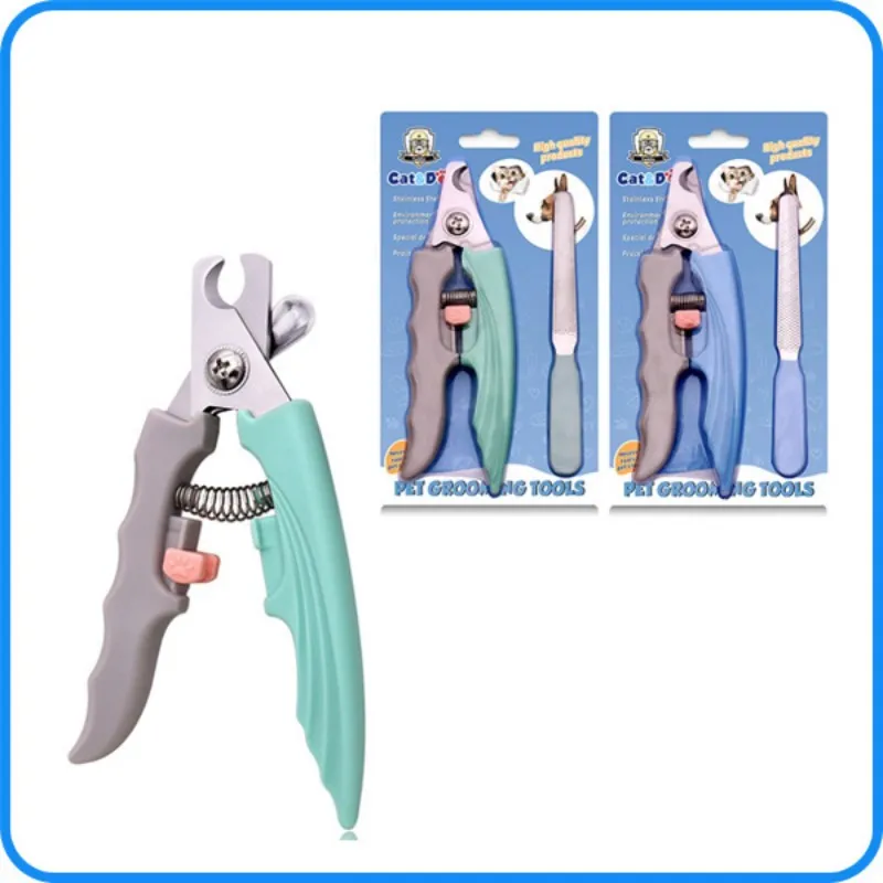 Cat and dog stainless steel nail clipper with nail file