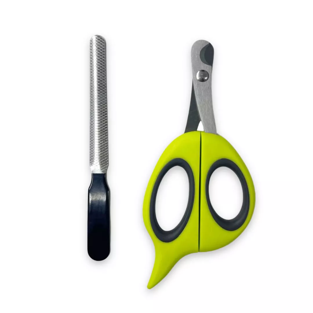 Pet grooming scissors and nail file set for cats and dogs