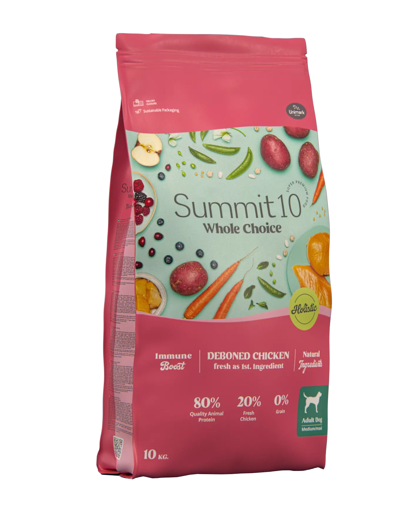 Summit10 Whole Choice Grain Free Adult Dog Food with Fresh Chicken 10KG