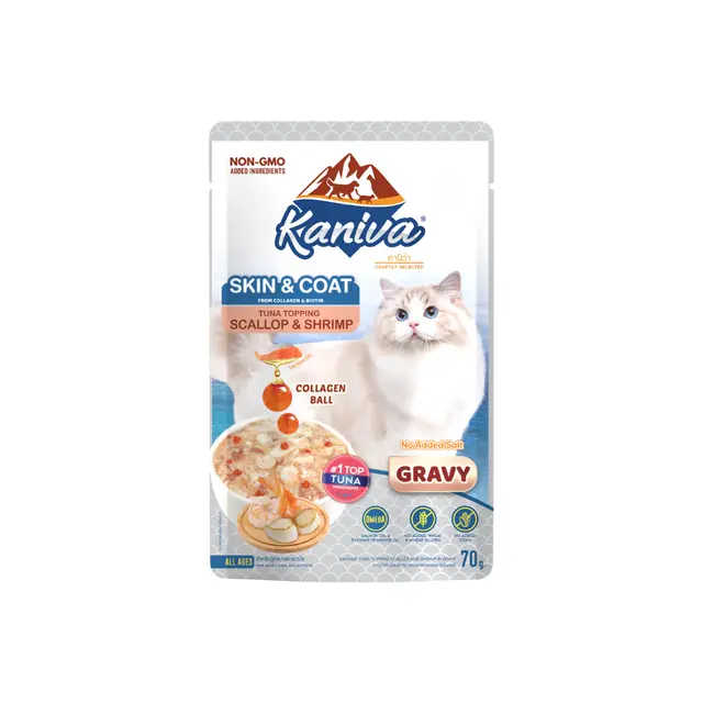 Kaniva Skin & Coat Wet Cat Food Tuna Scallop Shrimp