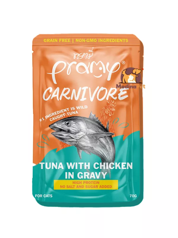Carnivore tuna with chicken in gravy 70g cat food