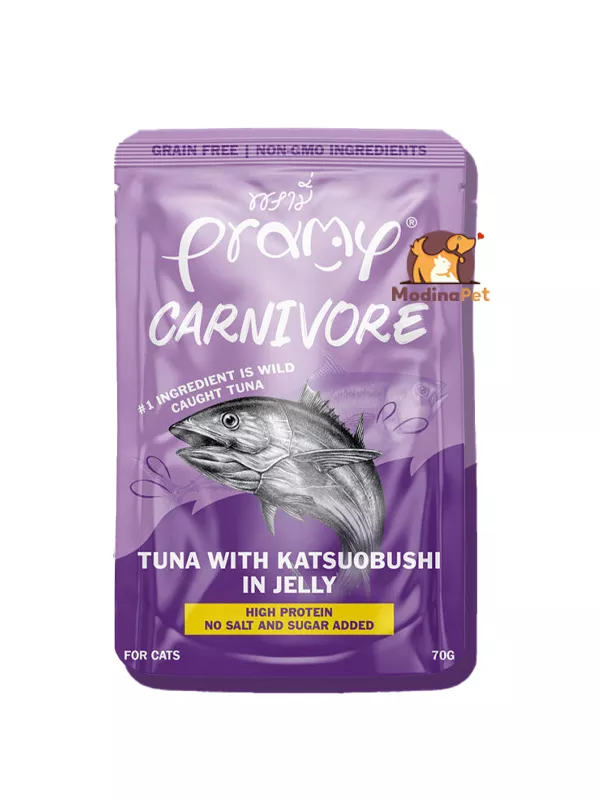 Carnivore tuna with katsuobushi in jelly 70g cat food