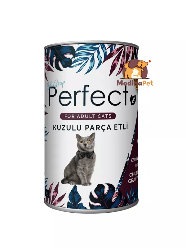 Perfect For Adult Cats Kuzulu Parça Etli lamb wet food 400 gm