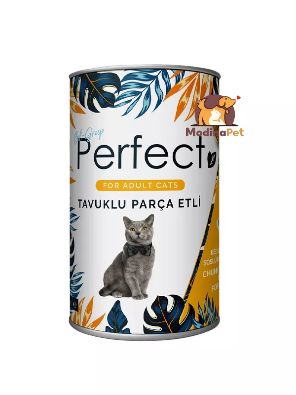 Perfect For Adult Cats Tavuklu Parça Etli chicken wet food