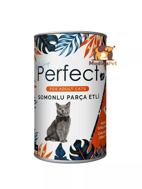 Perfect Chunks in Gravy Adult Cat Wet Food with Salmon 400g