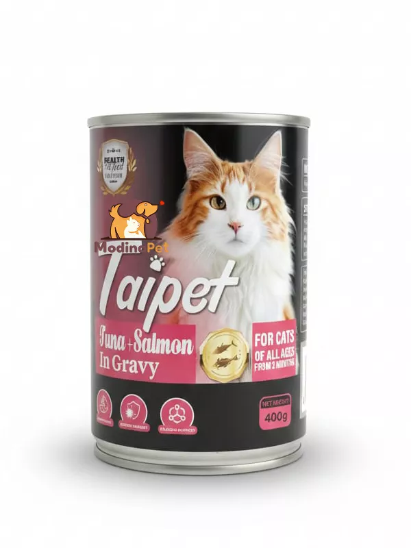 Taipet Tuna & Salmon in Gravy 400gm Wet Cat Food