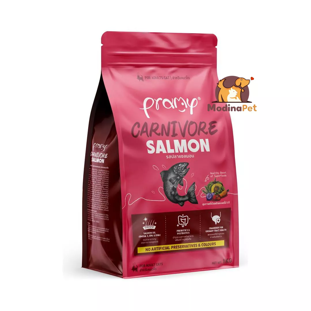 Pramy Carnivore Salmon Formula Adult Dry Cat Food 1kg
