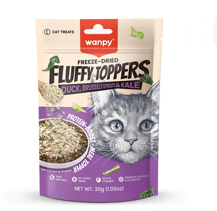 Wanpy Freeze-Dried Fluffy Toppers Duck Brussels Sprouts and Kale 30g
